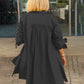 Giacca camicia da donna lunga in cotone tinta unita