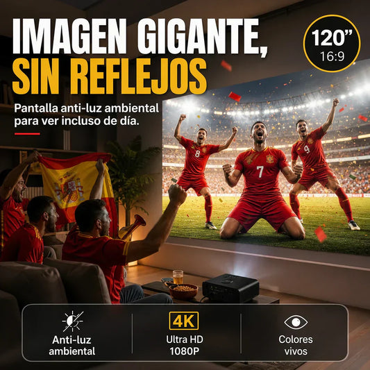 🔥Nuovi arrivi ora in offerta: proiettore portatile 4K con schermo pieghevole antiriflesso